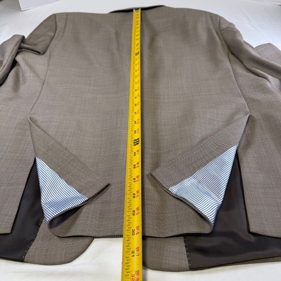 Tommy Hilfiger 100% Wool Men's 2 Piece Suit Beige Jacket 46R Pants 40X30 - Picture 12 of 15